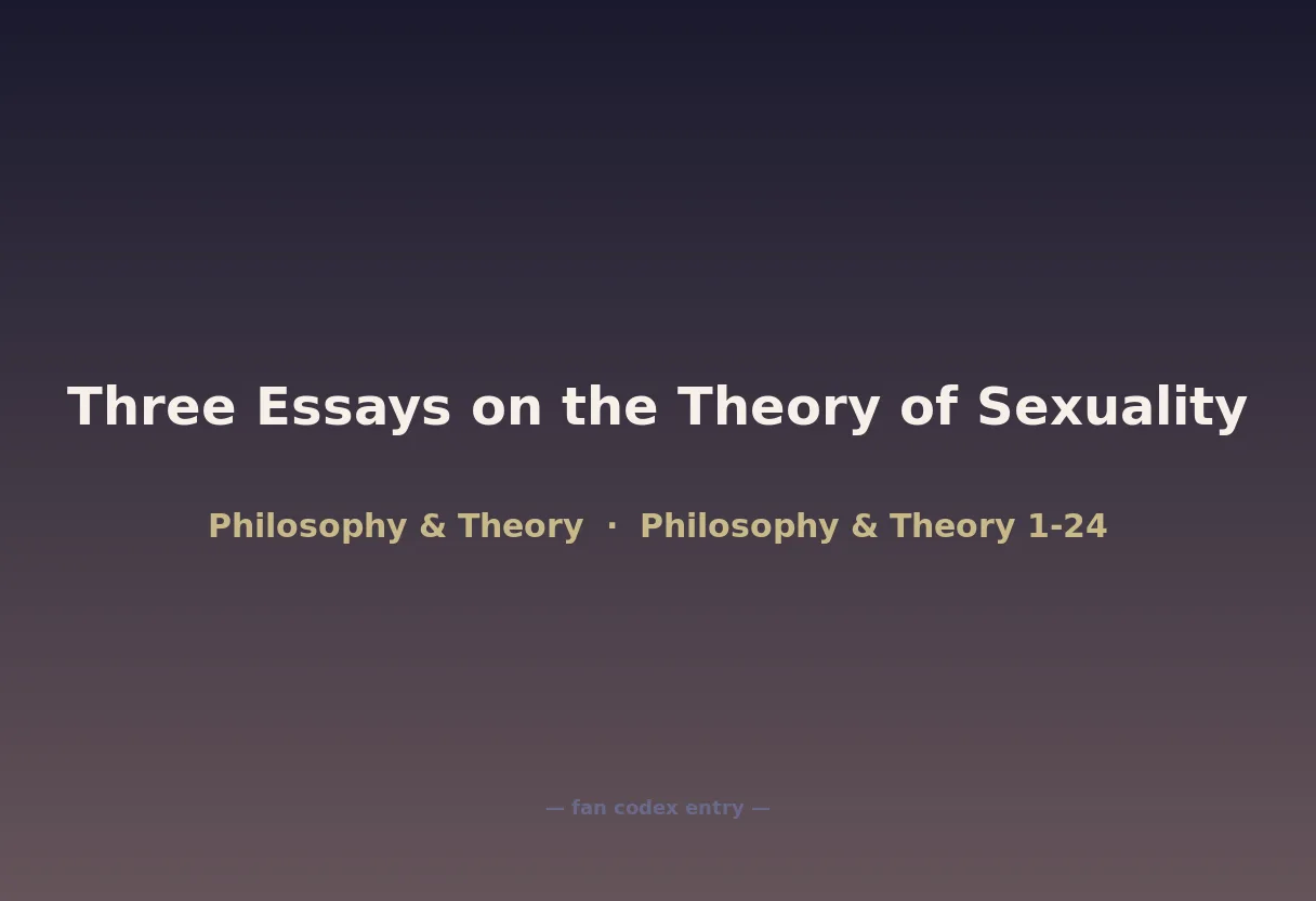 Three Essays on the Theory of Sexuality
